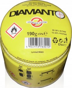 Diamanto KARTUSZ NABÓJ GAZOWY - PROPAN BUTAN 330 ml 190 g 9