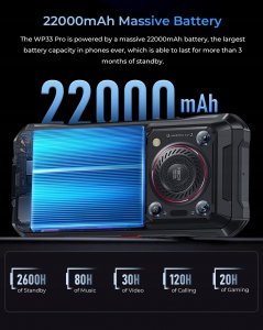 Smartfon Oukitel WP33 Pro 5G 8/256GB Czarny  (WP33Pro-BK/OL) 5