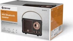 Głośnik Denver Denver BTP-203B Mini BT-Lautsprecher Retro-Design schwarz 2