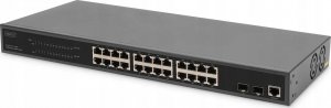 Switch Digitus Digitus 24-portowy zarządzany przełącznik gigabitowy Ethernet PoE L2 1