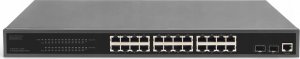 Switch Digitus Digitus 24-portowy zarządzany przełącznik gigabitowy Ethernet PoE L2 2