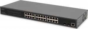 Switch Digitus Digitus 24-portowy zarządzany przełącznik gigabitowy Ethernet PoE L2 4