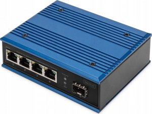 Switch Digitus Digitus 4-portowy przełącznik sieciowy Gigabit Ethernet PoE, przemysłowy, niezarządzany, 1 łącze SFP 1