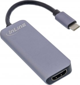 HUB USB InLine INLINE Multifunktions-HUB USB 3.2 Gen.1 2x USB-A 5Gbps HDMI 4K 30Hz USB Type-C PD 87W aluminium grau 2