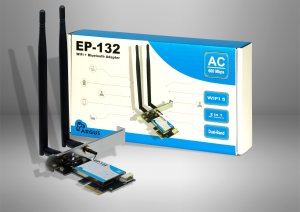 CB Antena Inter-Tech INTER-TECH EP-132 Wi-Fi 5 PCIe Adapter 600Mbps BT 4.2 2
