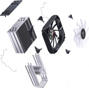 Chłodzenie CPU Jonsbo PISA A5 ARGB Szare 10