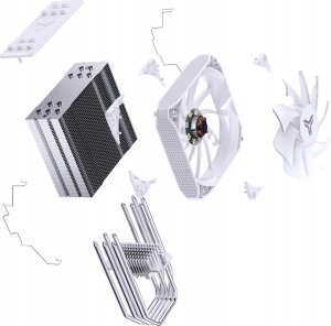 Chłodzenie CPU Jonsbo PISA A5 ARGB Białe 7