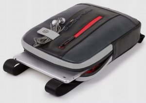 Piquadro , Urban, Leather, iPad Sleeve, Crossbody Bag, Black/Grey, CA1816UB00, 21 x 27 x 6 cm, For Men For Men 2