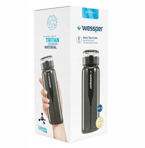 Wessper ActiveMax Clarti Glass szklana butelka filtrująca 0,68 l 6