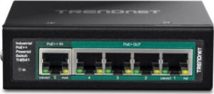 Switch TRENDnet TRENDnet TI-B541 5-portowy przełącznik na szynę DIN, zasilany PoE++ z funkcją PoE Pass-Through 1