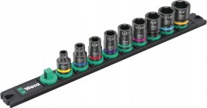 Wera Wera 9608 Socket magnetic strip B Impaktor Imperial 1 socket set 3/8 (black/green, 9 pieces, inch size, for impact wrench) 1