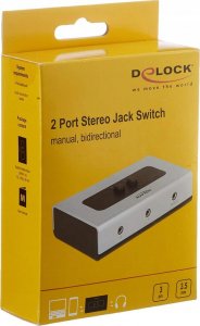Delock DeLOCK switch jack 3.5mm 2 port manual bidirectional, switch (grey/black) 12