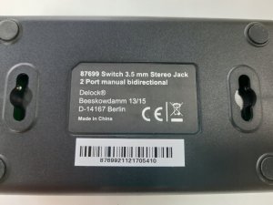 Delock DeLOCK switch jack 3.5mm 2 port manual bidirectional, switch (grey/black) 6
