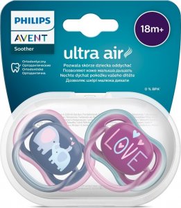 Avent Smoczek Ultra Air 18m+ słoń/love 2 szt. 3