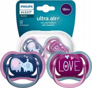 Avent Smoczek Ultra Air 18m+ słoń/love 2 szt. 9