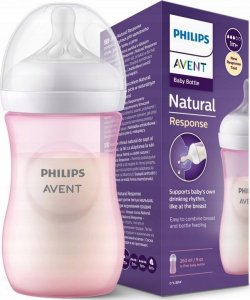 Avent Butelka responsywna Natural Response* 260 ml różowa 3