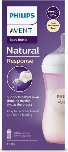 Avent Butelka responsywna Natural Response* 260 ml różowa 7