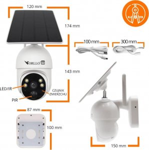 Kamera IP ORLLO Kamera IP bezprzewodowa 4G LTE obrotowa z panelem solarnym Orllo TZ1 PRO 10
