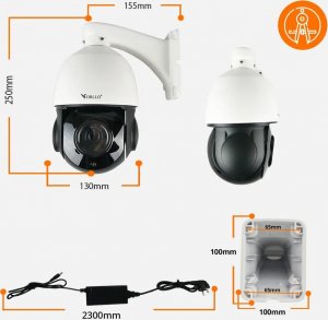 Kamera IP ORLLO Kamera IP Orllo R2 PRO+ zewnętrzna obrotowa POE zoom x 22 16