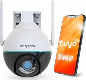 Kamera IP EASYCAM Kamera IP EasyCam obrotowa zewnętrzna WiFi Tuya 3MP 4 x zoom EC-3PT4L 1