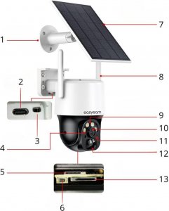 Kamera IP EASYCAM Kamera IP obrotowa bezprzewodowa PTZ WiFi 3MP 4x zoom EC-3PT4DL-S 5