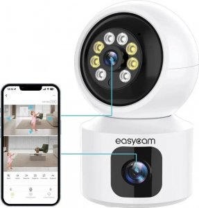 Kamera IP EASYCAM Kamera IP EasyCam obrotowa wewnętrzna dual WiFi Tuya 4MP (2MP + 2MP) EC-4PT2DL-FL 9