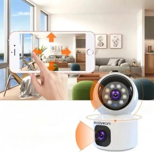 Kamera IP EASYCAM Kamera IP EasyCam obrotowa wewnętrzna dual WiFi Tuya 4MP (2MP + 2MP) EC-4PT2DL-FL 10