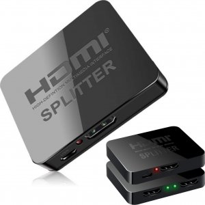 SwiatKabli SPLITTER obrazu 1x2 UHD 2x HDMI 4Kx2K 3D AUDIO 1