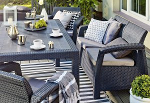 Curver Corfu Box grafit - meble ogrodowe ze skrzynią na poduszki meblobranie 30