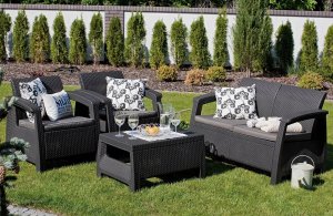 Curver Corfu Box grafit - meble ogrodowe ze skrzynią na poduszki meblobranie 32