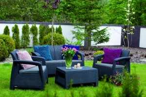 Curver Corfu Box grafit - meble ogrodowe ze skrzynią na poduszki meblobranie 44