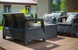 Curver Corfu Box grafit - meble ogrodowe ze skrzynią na poduszki meblobranie 7