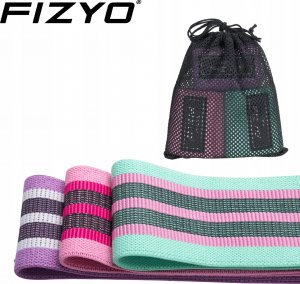 Fizyo ZESTAW 3x MOCNE GUMY DO ĆWICZEŃ OPASKI MATERIAŁOWE OPOROWE TAŚMY FITNESS 8