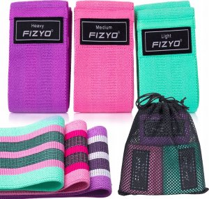 Fizyo ZESTAW 3x MOCNE GUMY DO ĆWICZEŃ OPASKI MATERIAŁOWE OPOROWE TAŚMY FITNESS 9