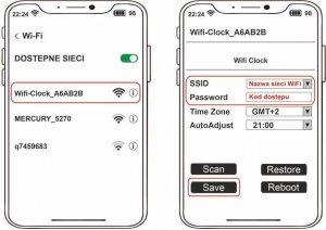 Atrix Zegar ścienny Atrix AL02 sterowany Wi-Fi 30 cm 7