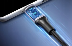 Kabel USB Rocoren USB-C - USB-C 3 m Różowy 4