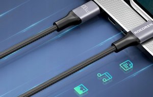 Kabel USB Rocoren USB-C - USB-C 3 m Różowy 5