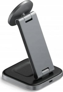 Ładowarka Satechi Ładowarka bezprzewodowa Satechi 2-in-1 Foldable Charging Stand Qi2 do dwóch urządzeń space gray 2