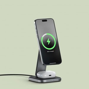 Ładowarka Satechi Ładowarka bezprzewodowa Satechi 2-in-1 Foldable Charging Stand Qi2 do dwóch urządzeń space gray 7