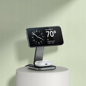 Ładowarka Satechi Ładowarka bezprzewodowa Satechi 2-in-1 Foldable Charging Stand Qi2 do dwóch urządzeń space gray 8