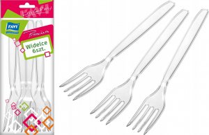 Kadax Widelce Jednorazowe Plastikowe sztućce 6 szt 2