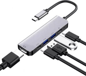 HUB USB Spreest Adapter 5w1 HUB USB-C HDMI 4K Macbook M2 M1 M3 PRO AIR 1