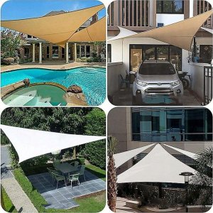 Kanwod ŻAGIEL OGRODOWY BEŻOWY TRÓJKĄT 3x3x3M KANWOD 2