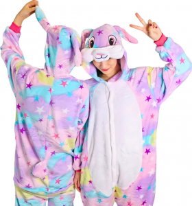 nerd hunters Piżama Onesie Kigurumi Kostium Przebranie Królik S: 145 - 155cm 1