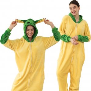 nerd hunters Piżama Onesie Kigurumi Kostium Przebranie Baby Yoda XL: 175 - 185cm 1