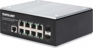 Switch Intellinet Network Solutions Intellinet 508278 łącza sieciowe Zarządzany L2+/L3 Gigabit Ethernet (10/100/1000) Obsługa PoE Czarny 1