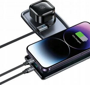 Ładowarka Usams Ładowarka samochodowa USAMS C41 ze zwijanym kablem 2xUSB-C PD 30W Fast Charge czarny/black 4