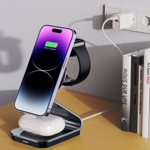 Ładowarka Tech-Protect Indukcyjna 1x USB-A 1x USB-C 2 A (THP2187) 12