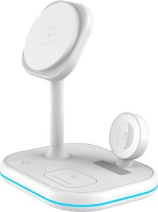 Ładowarka Tech-Protect Ładowarka bezprzewodowa QI15W-A27 3in1 Magnetic MagSafe Wireless Charger White 3