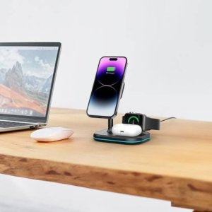 Ładowarka Tech-Protect Ładowarka bezprzewodowa Tech-Protect QI15W-A27 3in1 Magnetic MagSafe Wireless Charger Black 6